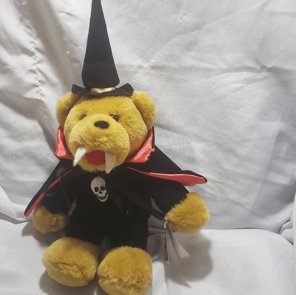 Fiesta Vampire Wizard Teddy Bear Plush Stuffed Animal 12-inch Halloween Has Tag - Picture 10 of 10